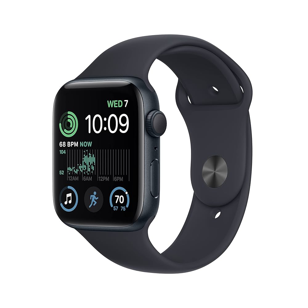 Apple Watch Series SE (2nd Gen) - GPS - 44mm - Midnight Aluminum with  Midnight Sports Band